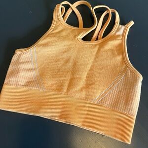 Strappy Orange Sports Bra